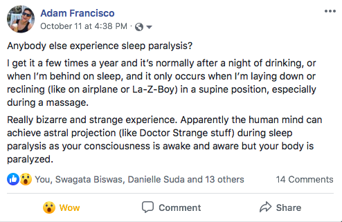sleep paralysis 