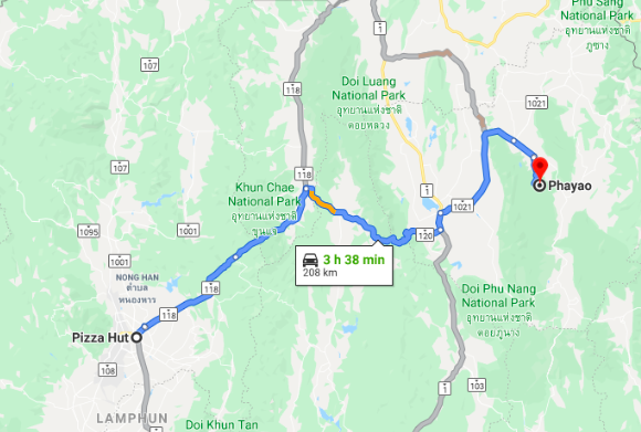 Chiang Mai to Phayao