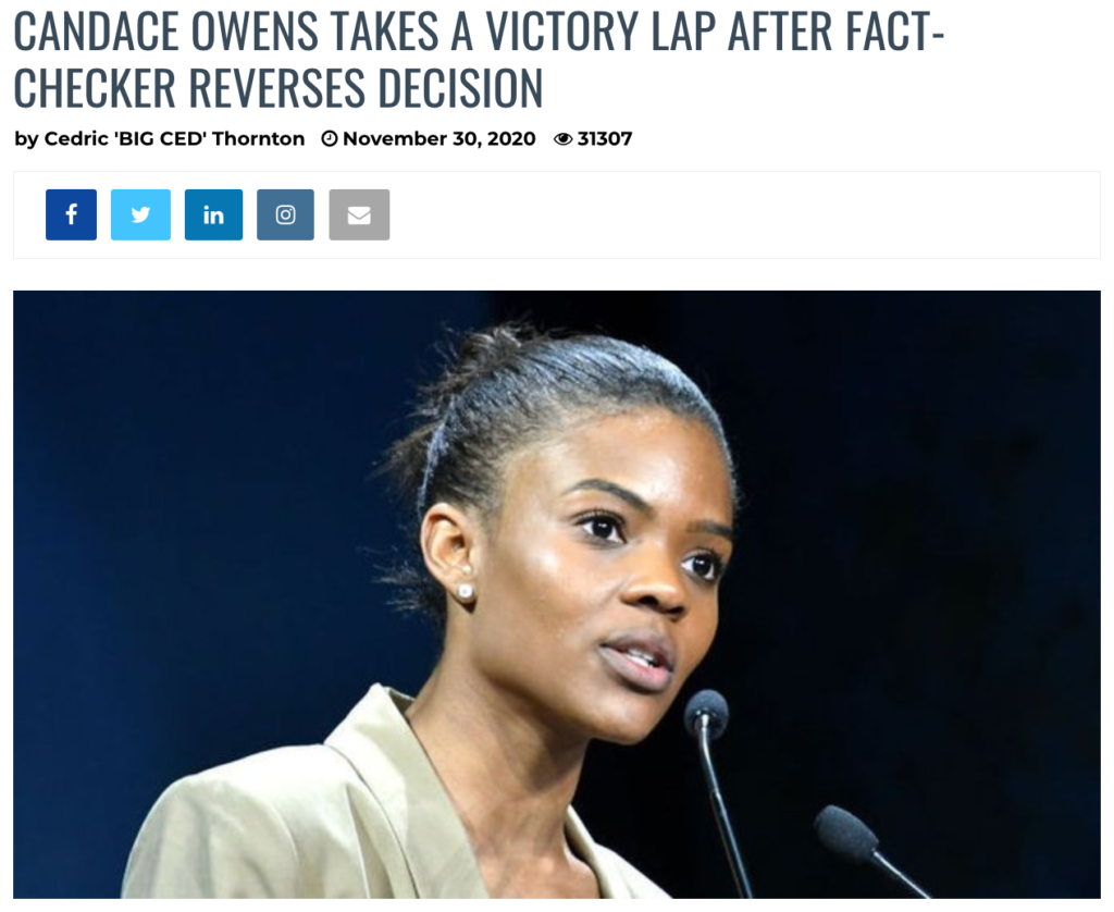 Candace Owens fact checker